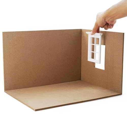 Odoria dockhus miniatyrlåda: 1/12 Trapphus Display Box Konstruktion för Diorama Hantverk - Mini Trähus för Docka Figur Modell DIY