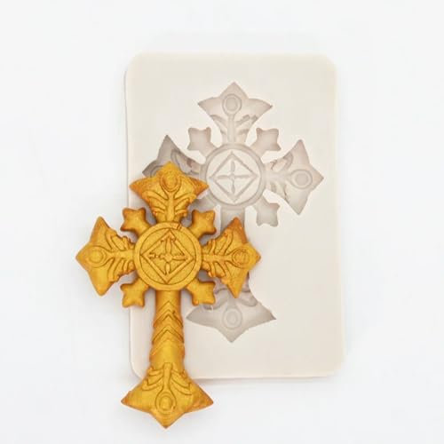 Epoxidharz-Formen, 9 x 6 x 0,8 cm, hübsches Kreuz-Silikonform, Harz, Küchen-Backwerkzeug, Schokolade, Fondant, Kuchen, Dessert, Spitze, Dekorationszubehör