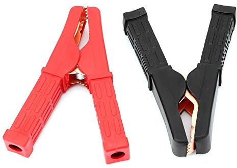 Überbrückungskabelklemmen, Auto-Überbrückungskabel-Klemme, Auto-Notbatterie-Überbrückungskabel, 1 Paar Schwarz und Rot, Notkabel-Klemmen-Clip, Kabel-Klemmen-Clip