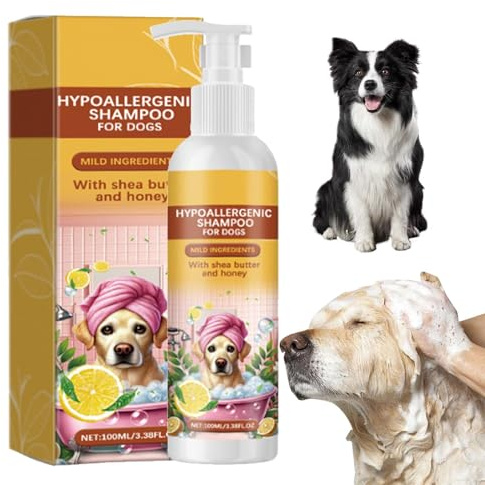 Syengery Desodorierendes Shampoo für Hunde, beruhigendes Hundeshampoo - Glattes feuchtigkeitsspendendes Shampoo für Haustierwelpen | Sanft pflegendes Haustiershampoo für Katzen, Kätzchen, Hunde,