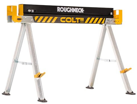 ROUGHNECK® COLT 575S Sawhorse, Heavy Duty Steel Construction with 500kg Capacity for Woodworking & Construction