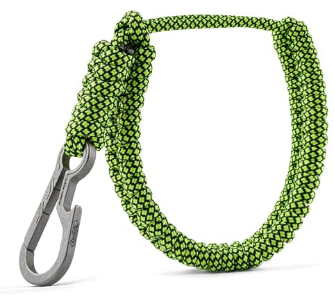 KeyUnity KC03 Portachiavi in ​​paracord, laccetto da polso regolabile, cordino intrecciato per chiavi, cellulari, fotocamere e portafogli, Punto Vipera
