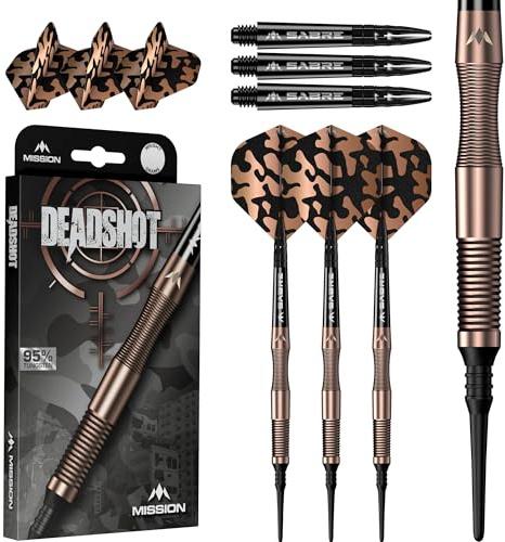 Mission Darts | Dead Shot | Soft Tip Darts | 95% Wolfram | Bronze | 19g