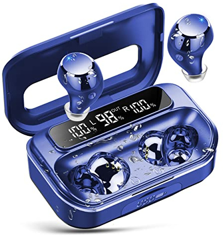 Bluetooth Kopfhörer,Kopfhörer Kabellos Bluetooth 5.3 In Ear Kopfhörer mit 4 ENC Noise Cancelling Mic,2026 Kabellose Kopfhörer 128Std Spielzeit LED-Anzeige, IP7 wasserdichte Ohrhörer Touch Control