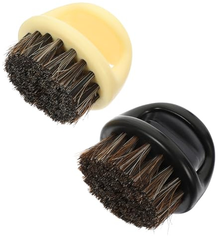 Bartbürste -pack aus Abs, Schwarz und Beige, für Herren