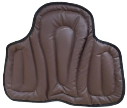 DimyFew Almohadilla de Silla de Montar, Cojín de Asiento, PU Cómodo, Fácil de Instalar, Grueso Cojín de Asiento de Silla de Montar, MarrÓn