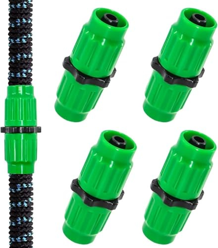 Kuleyang Expandable Hose Repair Kit, 4 PCS Durable Plastic Connectors, Dual-Channel Male and Female Fittings for Quick Garden Hose Repairs, Leak-Free Solution