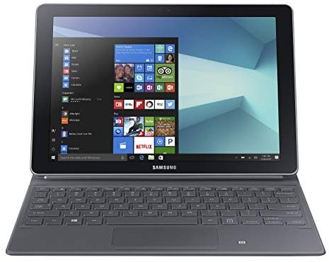 Samsung Galaxy Book W627 26,92 cm (10,6 Zoll) Convertible Tablet PC (Intel Core m3 7Y30, 4GB RAM, 64GB HDD, Windows 10 Home) silber