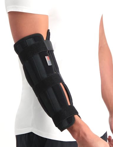 Super Ortho Ellenbogenschiene - Unterarmschiene - Ellenbogenbandage - Elbow Support - Schwarz