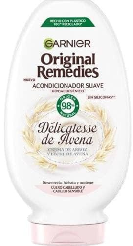 Garnier Original Remedies Delicatesse de Avena Acondicionador Suave Calmante, para Pelo Normal y Sensible, 250 ml (Paquete de 1)