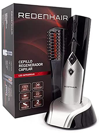 Redenhair - Spazzola massaggio cuoio capelluto - Stimola la Crescita dei Capelli - Aiuta a Frenare la Caduta e a Recuperare la Vitalità - Con Luce Infrarossa e Microvibrazioni