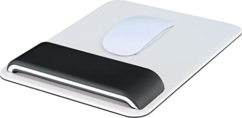 Leitz Ergo WOW Mauspad mit verstellbarer Handgelenkauflage, Zwei Höheneinstellungen, Verbessert Haltung & Durchblutung, Computer-Mauspad, Schwarz, 65170095