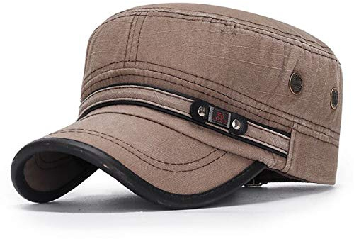 QICHEN Washed Flat Top Army Cap Vintage Military Stil Baseballmütze Wandern Sport Kappe