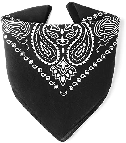 ...KARL LOVEN Bandana 100% Baumwolle Premium-Qualität für Damen Herren Halstuch Kopftuch original Paisley Muster Headwear Haar Schal Ansatz Handgelenk Kopf Biker