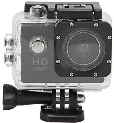 Lazmin112 Action Camera, 1080P FHD 30FPS Vlogging Camera, 140° Wide Angle 131FT Waterproof Underwater Camcorder, Outdoor Sports Video Camera, with Accessory Kit, for Helmets Bikes Cars