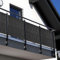 NYVI Polyrattan Balkon Sichtschutz Privafence 90x500 cm Anthrazit - Balkonbespannung mit Metallösen - UV-fest, Witterungsbeständig, 100% Blickdicht - Balkonumspannung Balkonumrandung 0.9x5 cm