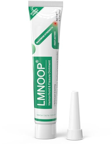 LMNOOP® Hemorrhoid Treatment Ointment, Maximum Strength Treatment & Fast Relief for Pain, Itching, Burning, Swelling, Fissure, Bleeding, Discomfort, Long-Lasting Internal & External Hemorrhoid Cream