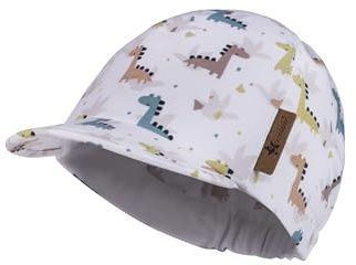Sterntaler Schirmmütze Dino für Jungen - Baby Mütze mit UV -Schutz 50+ aus weicher Baumwolle - Schirmmütze für Spielspaß an heißen Tagen