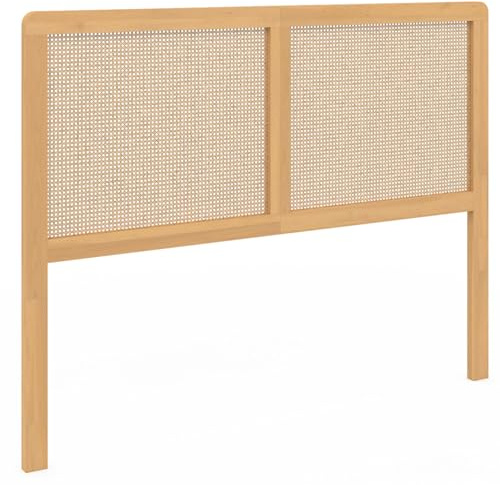 IDMarket - EDHEN 140 CM cabecero en caña y madera