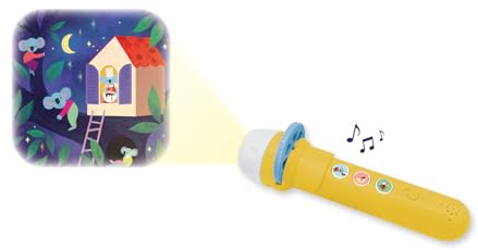 Janod Wunderbare Klanglampe – Gute Nacht – Geschichtenerzähler für Kinder – Lampe für Kinder erhältlich in 4 Welten – Geschichtenbox für Kinder mitwachsend – Aktivität für Kinder ab 3 Jahren
