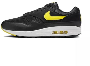 Nike Air MAX 1 ESS, Sneaker Hombre, Black OPTI Yellow Summit White, 40.5 EU