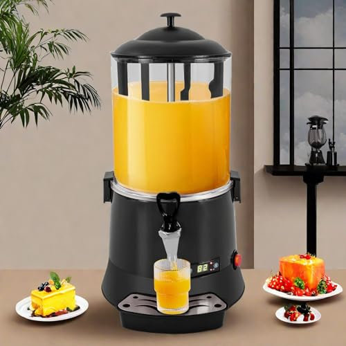 Eastnmythet Hot Chocolate Dispenser Warmer(30℃-90℃), Big Chocolate Melting Machine 5L/10L, 400W Commercial Hot Chocolate Maker Machine with LED Digital Display,220V 10L