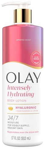 Olay Body Lotion for Women, Nourishing with Hyaluronic Acid Serum, Visibly Soften & Smooth Skin, 24hr Moisture & Hydration, Fast Absorbing Formula, Vitamin B3 Complex, For All Skin Types, 17 fl oz