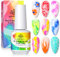 Born Pretty Blooming Gel - 15 ML Clear Blooming Gel Nagellack zum Verteilen Effekt Marmor Naturstein Blumen Aquarell Floral Print Nail Art DIY Design Maniküre Blooming Gel Nail Polish