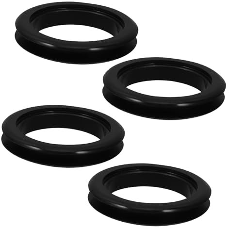 CAXUSD 4pcs Black Silicone Table Umbrella Hole Rings Outdoor Patio Parasol Hole Inserts Universal Fit Thicker Umbrella Table Plugs for Garden