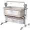 Sianldcone Elettrico Bluetooth Intelligente Culla Neonato Next to Me, Multifunzionale Lettino Neonato, Altezza Regolabile Culla Fianco Letto (601 Khaki)
