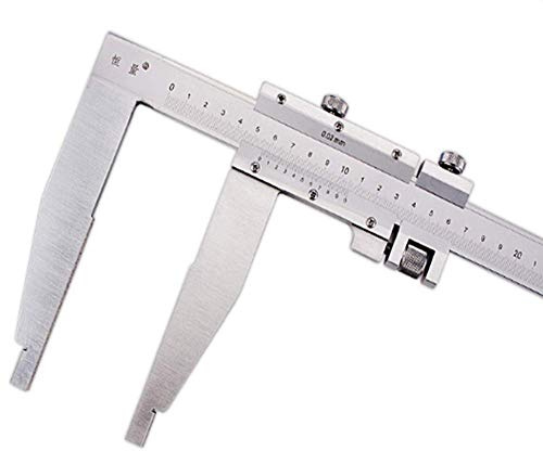 NBNBN Messschieber aus Edelstahl, 0–300 mm, Schieblehre mit langer Backe, für Präzisionsmesser