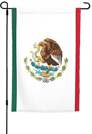 Drapeau de jardin du Mexique 30,5 x 45,7 cm. Décoration extérieure lumineuse double face apporte un peu de plaisir à votre jardin.