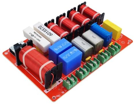 Swiixxer 1 Stück 4-Wege Frequenzweichenfilter, Eingebauter Schutz für Höhen Wie Abgebildet ABS 300W HiFi Trenner