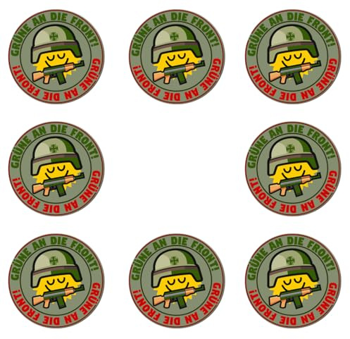 Sammys Shirt Store 96 Stück Aufkleber 4cm rund Grüne an die Front Ukraine Sticker Sparpack gut haftend Aktiv Werden 5 cm