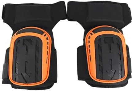 Suoumwa 2PCS Knee Pad for Work-Heavy Duty Support Kneepads with Anti-Slip Straps for Construction Flooring Gardening Orange