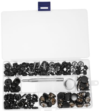 Veemoon Stainless Steel Turnbuckle Snap Button Fastener Kit for Upholstery Heavy Duty Screw Snaps Set Accessory for Home Store Mall