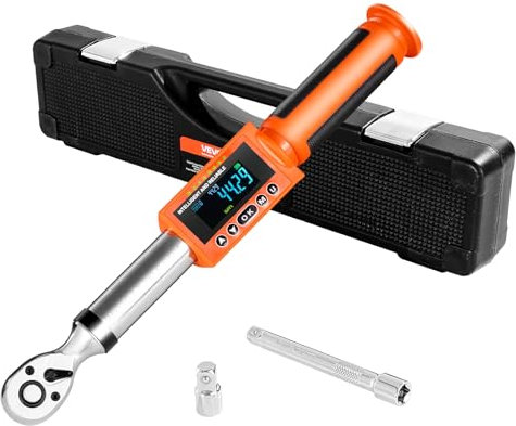 VEVOR Chiave Dinamometrica Digitale, 0-99,57 lbf-ft e 0-135 N.m Chiave Dinamometrica Elettronica ad Alta Precisione, 72 Denti, con Valore Preimpostato, Cicalino e Notifica LED, per Auto e Moto