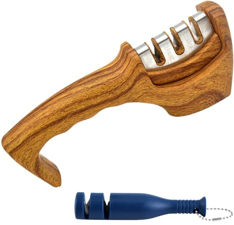 Messerschärfer ergonomisch– Profi-Messerschleifer für scharfe Messer | Knife Sharpener, Wetzstahl-Schleifstein, Umweltfreundlicher Griff Messerschleifmaschine für schnelles Schärfen & Schleifen