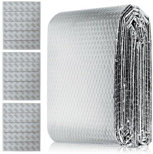 Isolant Thermique en Aluminium,Feuille Réflecteur de Radiateur,Film Isolant Thermique,Film Isolant,Panneaux Réflecteurs de Radiateur,Feuille de Radiateur D'Isolation Réfléchissante,(5m×60cm)