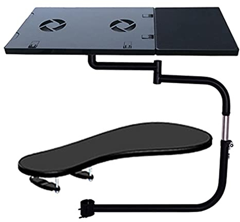 Supporto Per Tastiera Sedia, Regolabile, Poggiapolsi In Acciaio Inossidabile, Vassoio Per Tastiera, Bracciolo, Supporto Per Mouse Del Computer Portatile, Computer Desktop, Tablet Casa Ecc