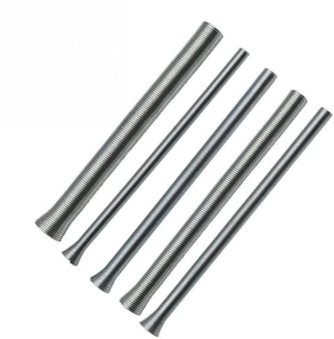 Set di piegatubi a molla, 5 pezzi, strumento per piegare tubi in rame per tubi CA da 1/4 a 5/8, kit in acciaio per molle argento