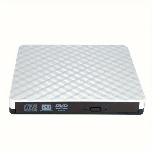TUdcgjSXF USB3.0 & USB-C External CD DVD Drive High-Speed Data Transfer & Play Optical Disk Capability for Laptops, Desktops