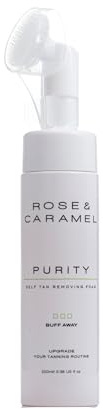 Rose & Caramel Purity Buff Away Self Tan Removing Foam, Gently Cleanse & Exfoliate 200ml