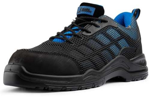 BLACK HAMMER Sicherheitsschuhe Herren Wasserdicht Ultraleichte Verbundwerkstoff Metallfrei Zehenkappe Kevlar Mittelsohle Arbeitsschuhe Knöchel Wanderer S3 SRC 8007