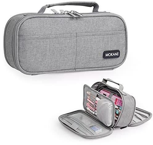 MOKANI Large Pencil Case, Big Capacity Pencil Cases for Girls Boys, Stationery Storage Handheld Pen Bag Pouch Aesthetic Exam Pencil Organiser for High School Office Kids Students Teens Women Adults