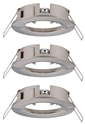 Paulmann 92479 Luminaria empotrable LED Choose Spot fijo, máx. 3x10 W, foco empotrable en el techo, acero mate, lámpara empotrable, aluminio