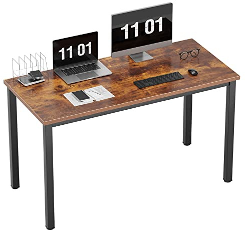 SogesPower Scrivania per computer, Scrivania per ufficio, Tavolo per computer portatile PC, Stazione di lavoro, 120 x 60 x 75 cm, Vintage Nero
