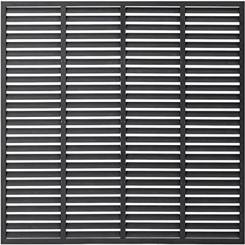 vidaXL Lamellenzaun ohne Posten Sichtschutzzaun Gartenzaun Windschutz Zaun Zaunfeld Zaunelement Terrasse Garten WPC 180x180cm Grau