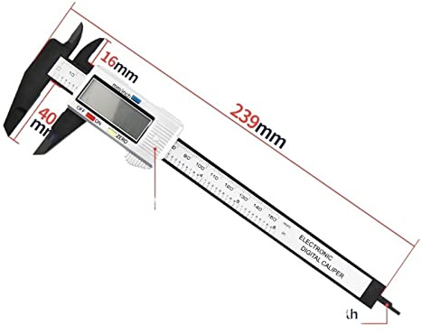 Calibrador digital Pantalla grande Calibradores a vernier electrónicos Medidor de espesor de plástico Profundidad Pacómetro Micrómetro Herramientas de medición Regla (Color : Caliper Silver 150)