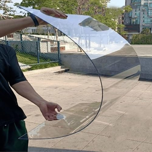 Lightweight Clear Acrylic Plastic Sheet Polycarbonate Roofing Sheet,Strong Impact and Shatterproof PC Full Transparent Durable Panel,All-Weather Outdoor Greenhouse Covering (0.6x20m(2x65.6ft))
